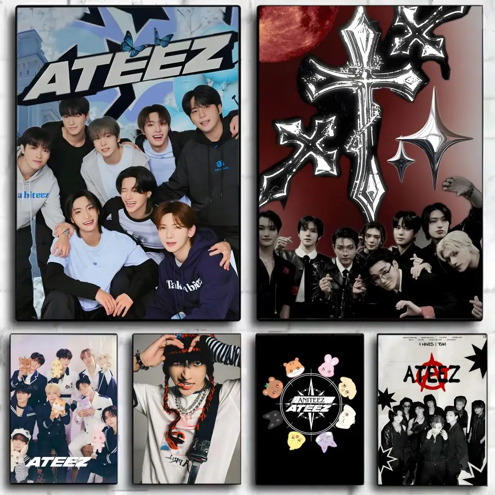 ATEEZ kpop merch band print A-ATEEZ Poster Wall Art Print Decorative Mural Home Decor Gift Unframed