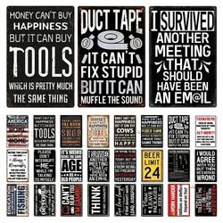 Funny Sarcastic Vintage Metal Posters Tin Signs Decor Retro Plaque Metal Plate Home Wall Art Decor for Bar