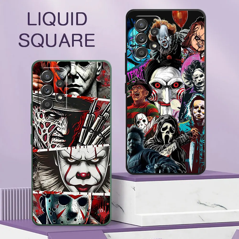 

Halloween Michaels Myers A56 Case For Samsung Galaxy A17 A55 A54 A53 A36 A35 A34 A52 A72 A32 A26 A56 5G A07 Silicone Phone Cover