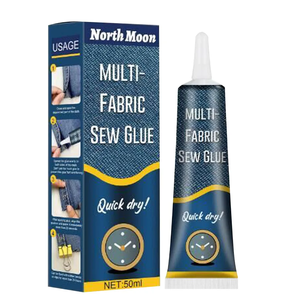 50ml Fabric Stitch Adhesive Quick Dry Fabric Patching Glue Waterproof Fabric Repair Seam Adhesive for Denim Repairing