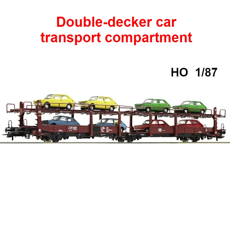 

ROCO HO Type 1/87 Toy Train Double-decker Transport Carriage with Original 8 Carriages One Section Train Model Boy Toy Gift