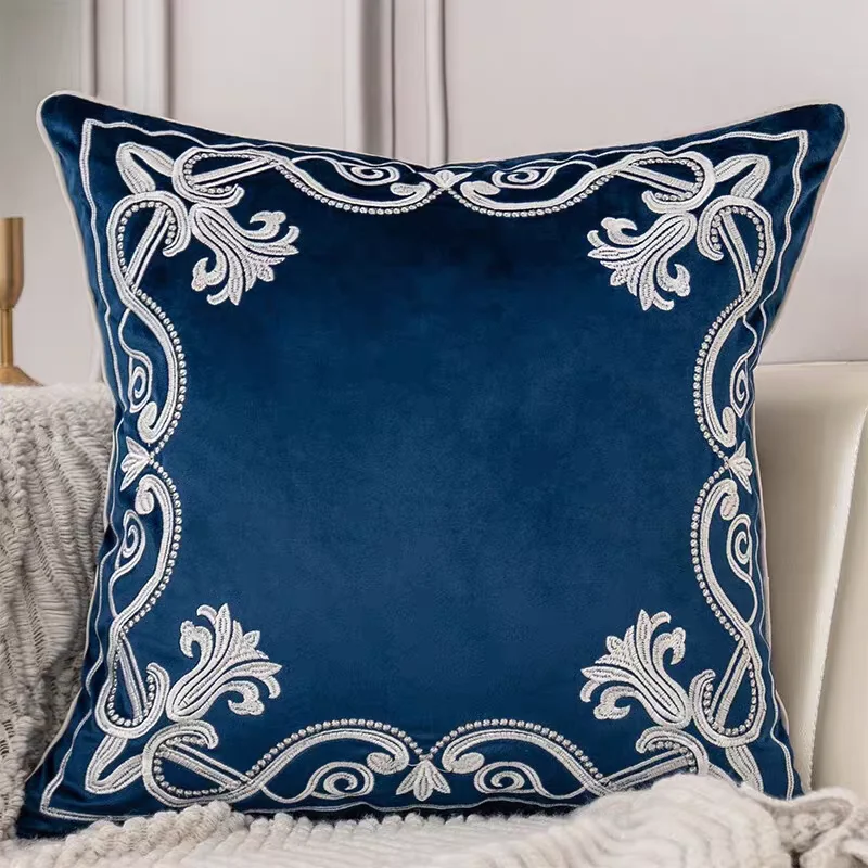 Soft Flannel Pillow Case Exquisite Hand-Embroidered Pillowcases Cushion Cover For Adult Children Home Decorative Throw Pillows