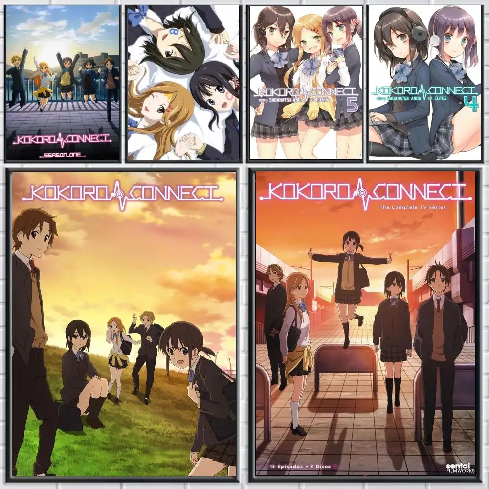 anime K-Kokoro Connect-T Poster Peel and Stick Wall Art for Cafe Office Bar and Home Decoration
