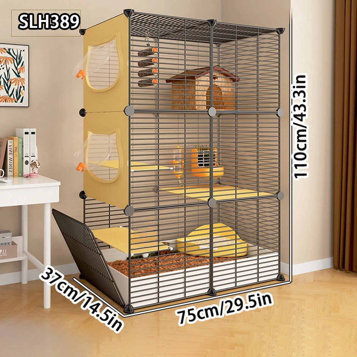 Chinchilla cage special cabinet cage home large villa squirrel breeding cage encryption large space multi-layer platform