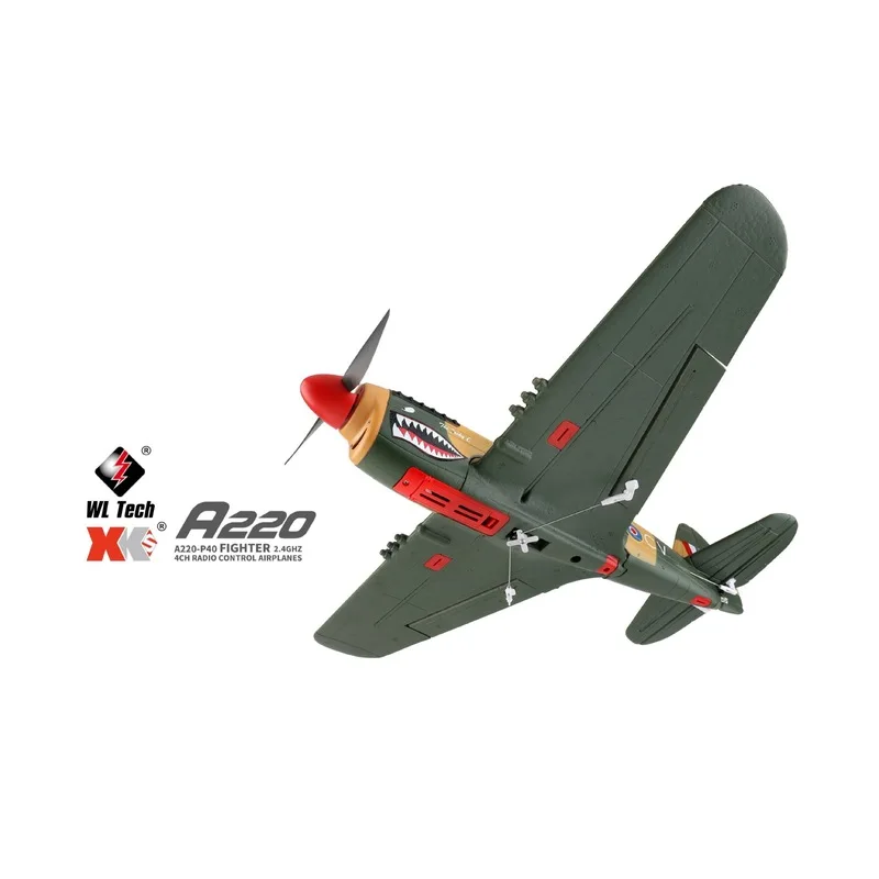 Nuovo Weili Xk A220 Quattro Canali Realistico P40 Fighter Aliante di Controllo Remoto Drone Ad Ala Fissa Modello di Aereo Giocattolo Con Giroscopio