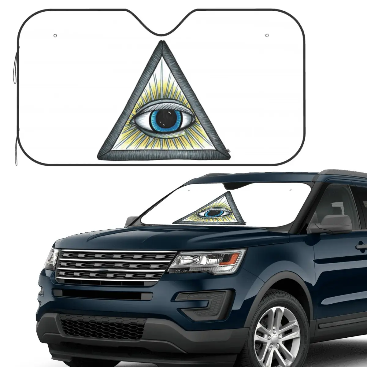 

Eye Illuminati Sunshade Windscreen Car Front Windshield Window Sun Visor Accessories Covers