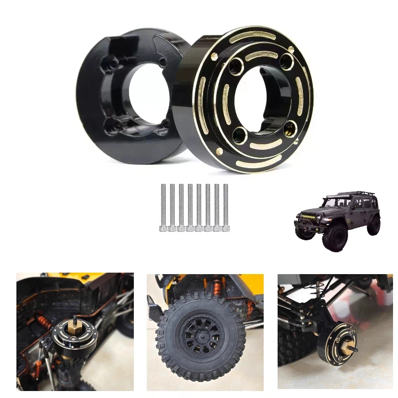 

2pc Brass Counterweight 250g Per Piece Black Gold Rc Crawler Car Wheel Upgrade Modification Accessory With Screws Fits Mk07 Jk07