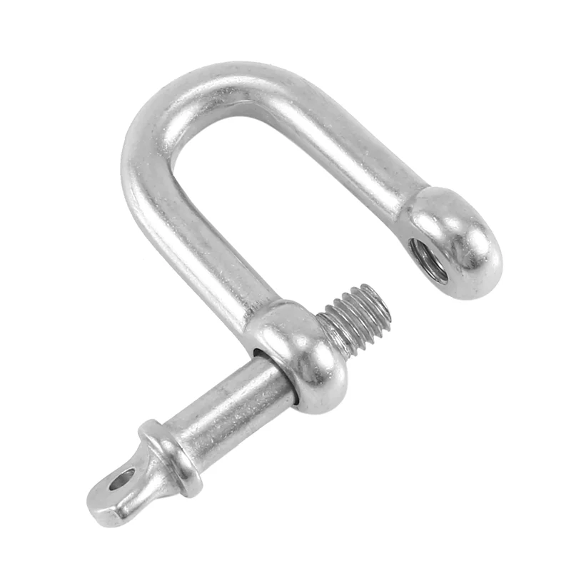 ABKJ-M6x38mm Straight D-Shackle, Short, Stainless Steel AISI 316