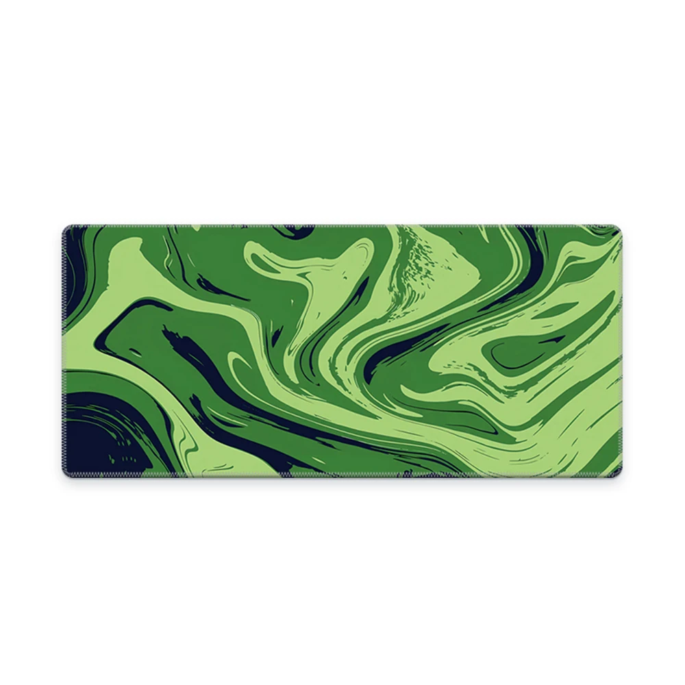 Dark Green Abstract Art Game Mouse Pad Gamer Peripheral Laptop Keyboard Desk Pad Non-slip Base Suitable for Office and Gamers