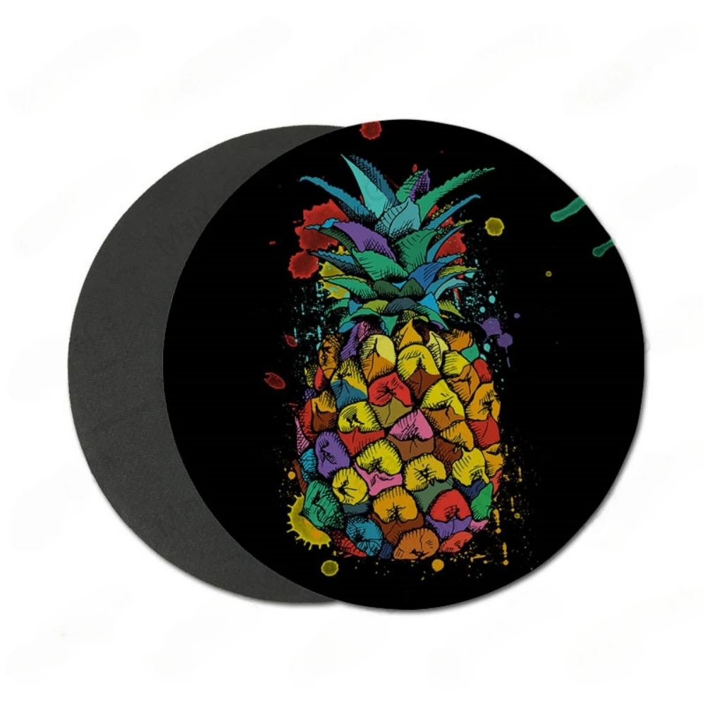 

Pineapple Mousepad Round Mouse Pad Gaming Mouse Pad Non-Slip Rubber Base Mouse Mat For Laptop Computer(7.9x7.9inch)