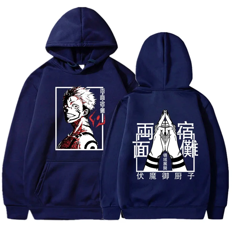 2025Anime Ryomen Sukuna Printing Hoodies Men's clothing Fashion Harajuku New in sweatshirts Unisex Long Sleeve Pullover y2k Tops