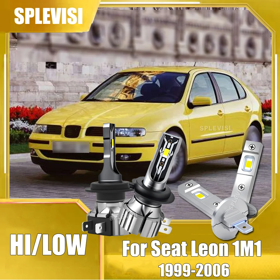 

durable and reliable H1 H7 LED Headlights High Low Beam Plug & Play For Seat Leon 1M1 1999 2000 2001 2002 2003 2004 2005 2006