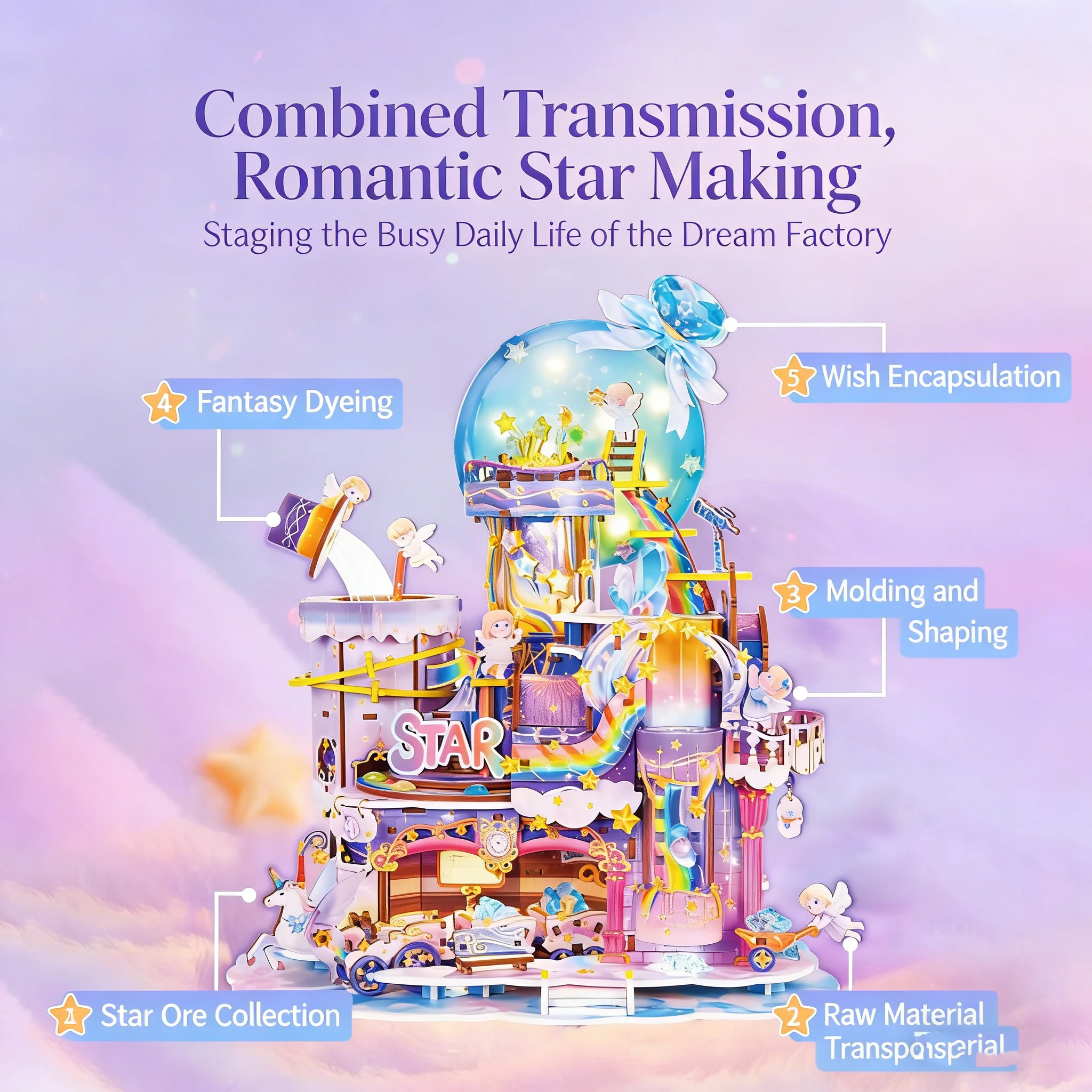 DIY Wooden Music Box Star Work - Music Box Wooden 3D Puzzle Rotating 评论和价格