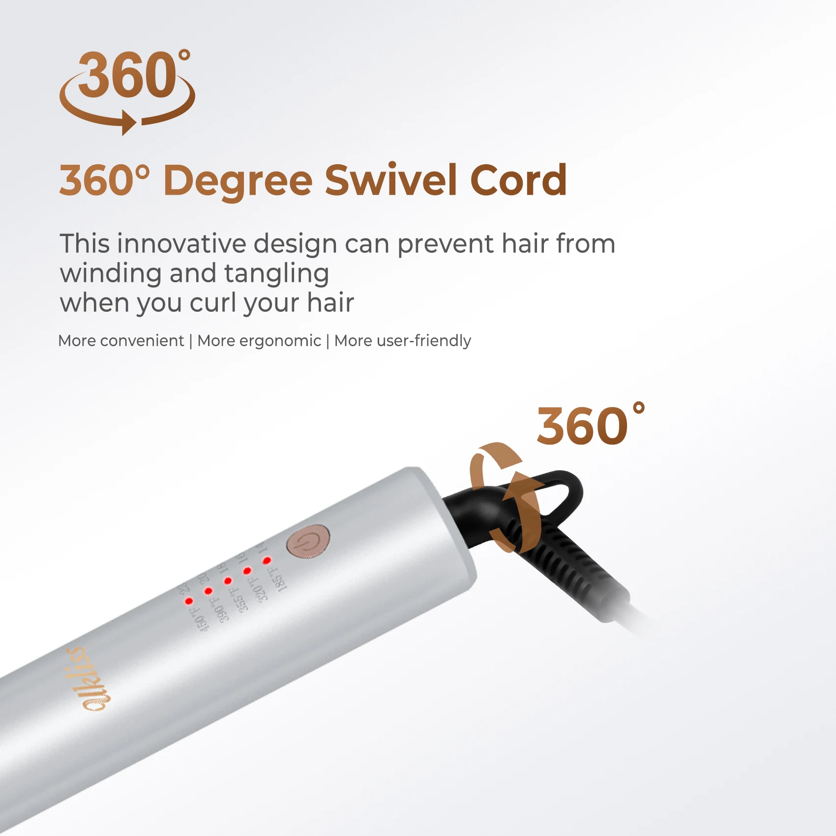 自動セラミックカーラー,LCDディスプレイ,大きなカールと穏やかな波,32mm