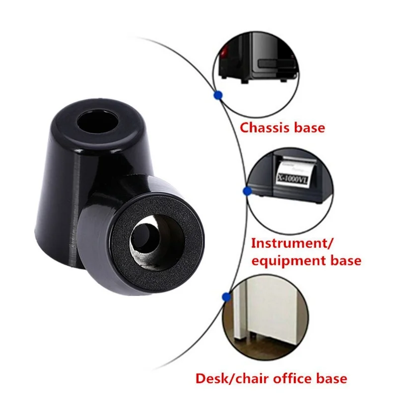 블랙 고무 발 의자 바닥 보호대, 미끄럼 방지 가구 발, 테이블 다리 커버, 캐비닛 바닥 패드, 가구 다리, 4 개