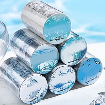 Mr. נייר, קלטת גל נושא גל טיפת מים, סרט נייר מחשב נייד צילום מסך מסך נייר אמנות מדבקות מדבקות נייר מכתבים 200 ס 