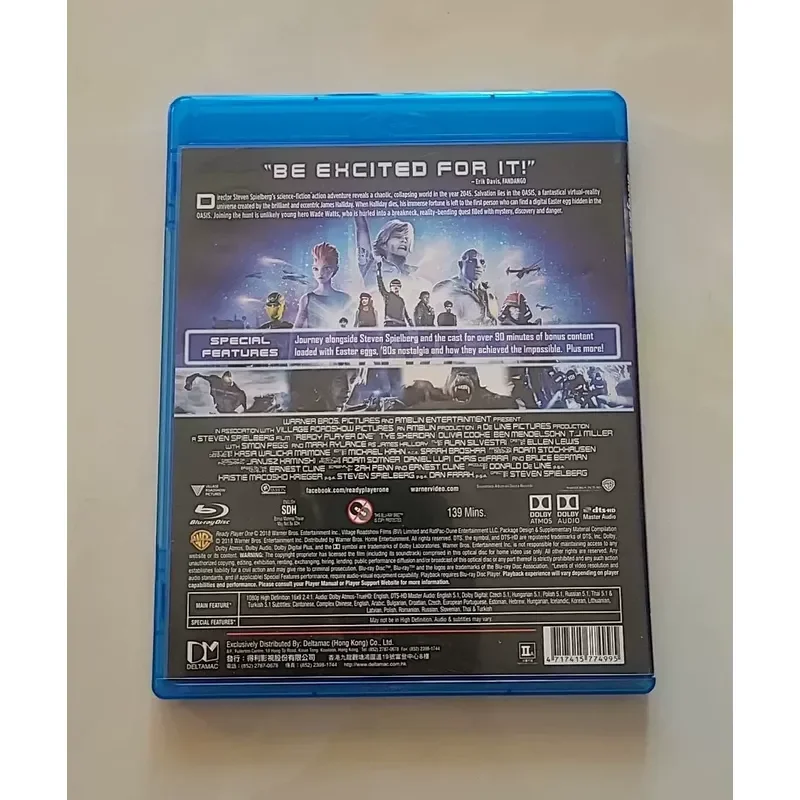 The Number One Player Chinese Characters Whole Region Hong Kong Version Genuine Blu-ray BD