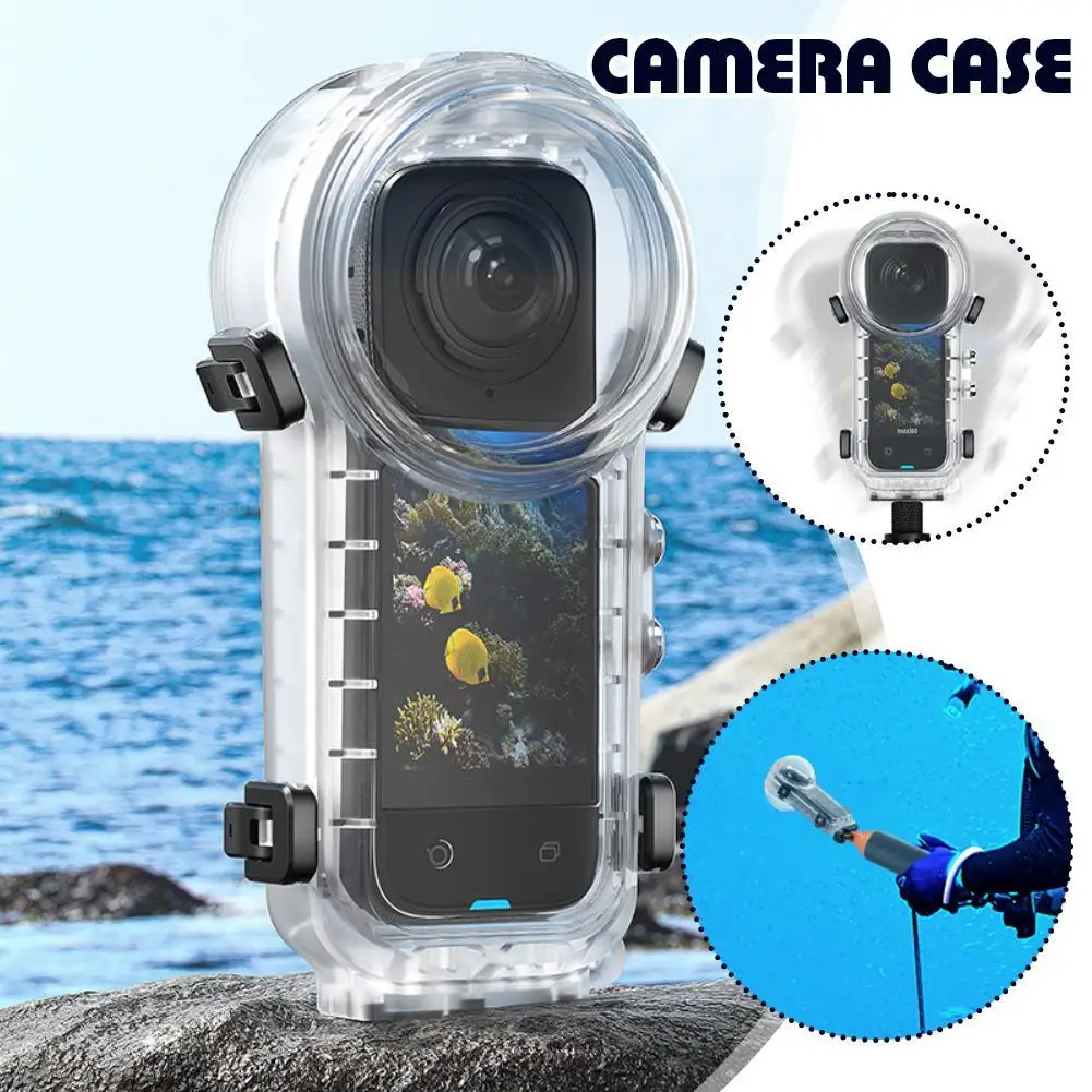 For Insta360 X4 50m Waterproof Invisible Dive Case Detachable Magnetic Underwater Housing Case Action Camera Accessories