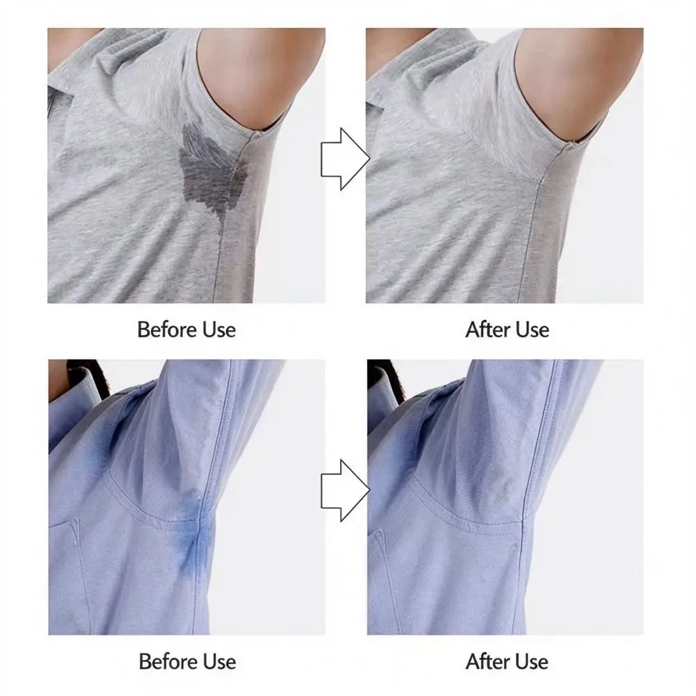 10Pcs Mints Underarm Sweat Pads, Disposable Armpit Perspiration Absorber Pad, Anti-Perspiration Self-Adhesive Patches
