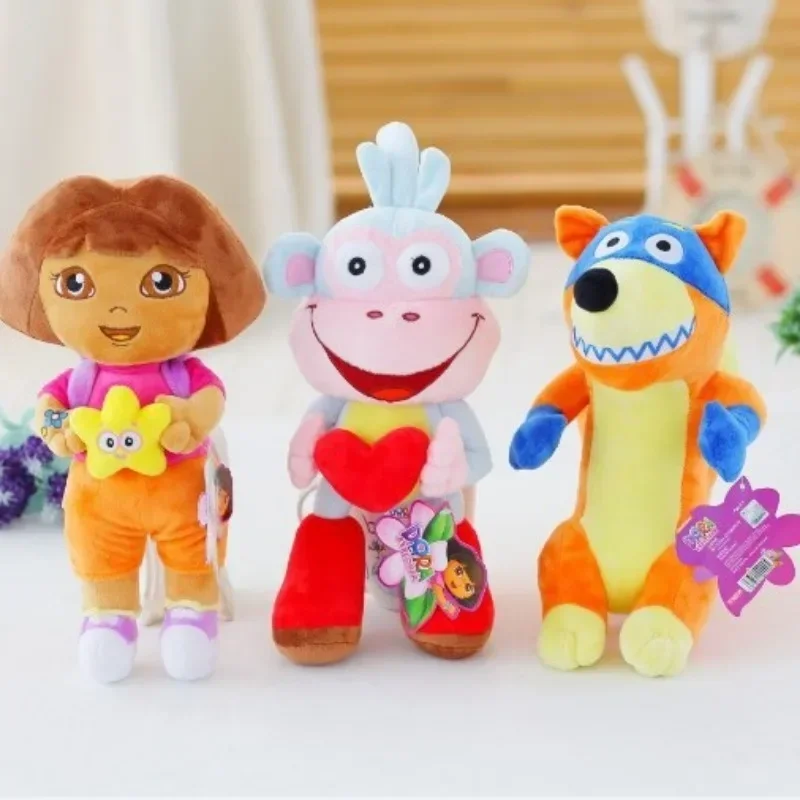 25-28 سنتيمتر أنيمي دورا اكسبلورر قرد الأحذية سويبر ألعاب من القطيفة دمى محشوة لينة مع دمية أنيمي الأطفال هدية عيد ميلاد خريطة #2