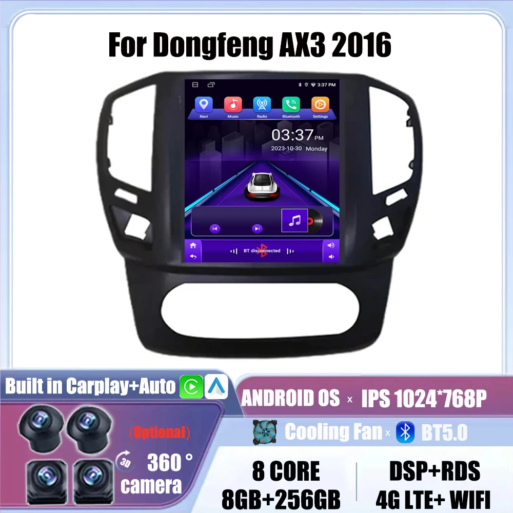 Wireless Carplay 4G LET WIFI Android OS For Dongfeng AX3 2016 Car Radio Multimedia Video player WIFI Stereo Navigation GPS DSP