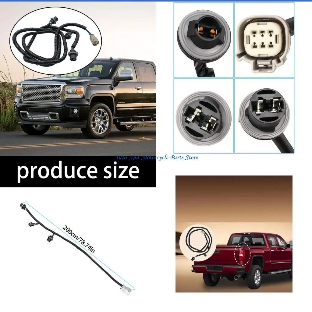 P9FD Tail Light Wiring Harness Electrical Connector Cable 3 Terminal Design For Pickups 1500 2500HD 3500HD 2016 2019 23295977