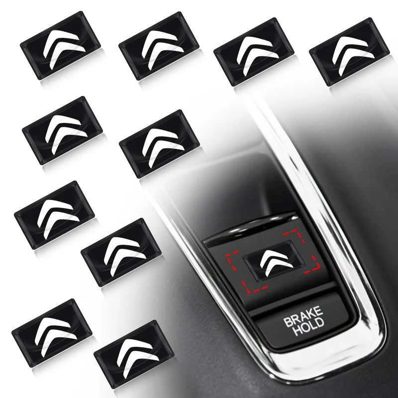 

2/5/10Pcs Carbon Fiber Steering Wheel Car Logo Emblem 3D Stickers For Citroen C1 C2 C3 C4 C5 C6 C8 C4L DS3 DS5 Car Accessories