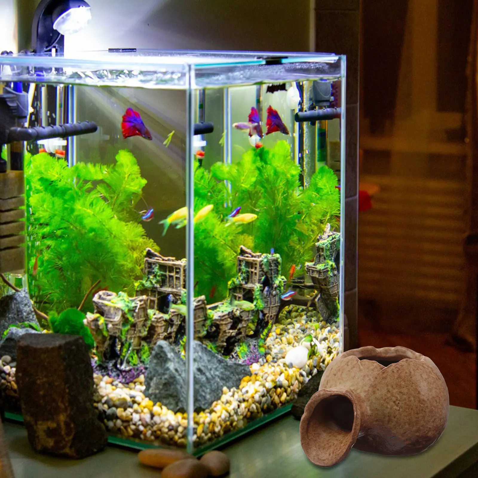 

Керамический горшок-водопад для сада и улицы, декоративный, с пузырьками, рециркуляцией воды, терракотовый, креативный, для ландшафтного дизайна, для патио, летний лотос