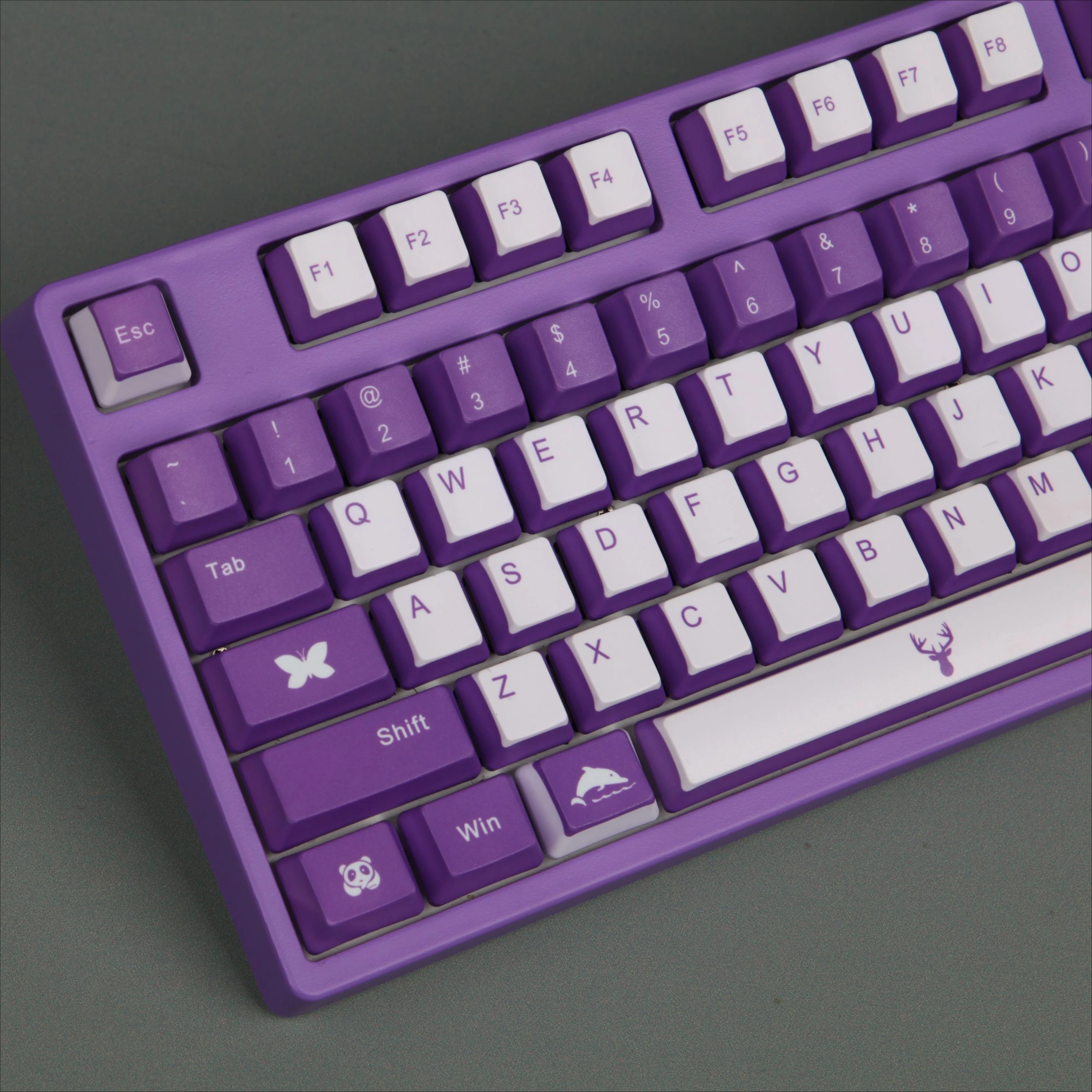 

Purple Shuangpin mechanical keyboard five-sided sublimation personality PBT, OEM keycaps