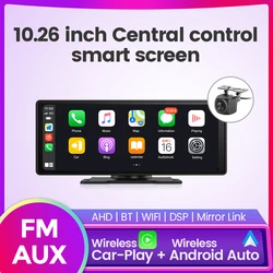 10.26/6.86 inch Touch Screen Universal Car Radio Wireless CarPlay Android AUTO Navigation GPS Multimedia Video Player WiFi DSP