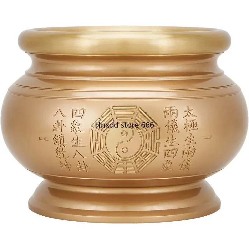 Brass incense burner Tai Chi gossip no scripture ornaments household