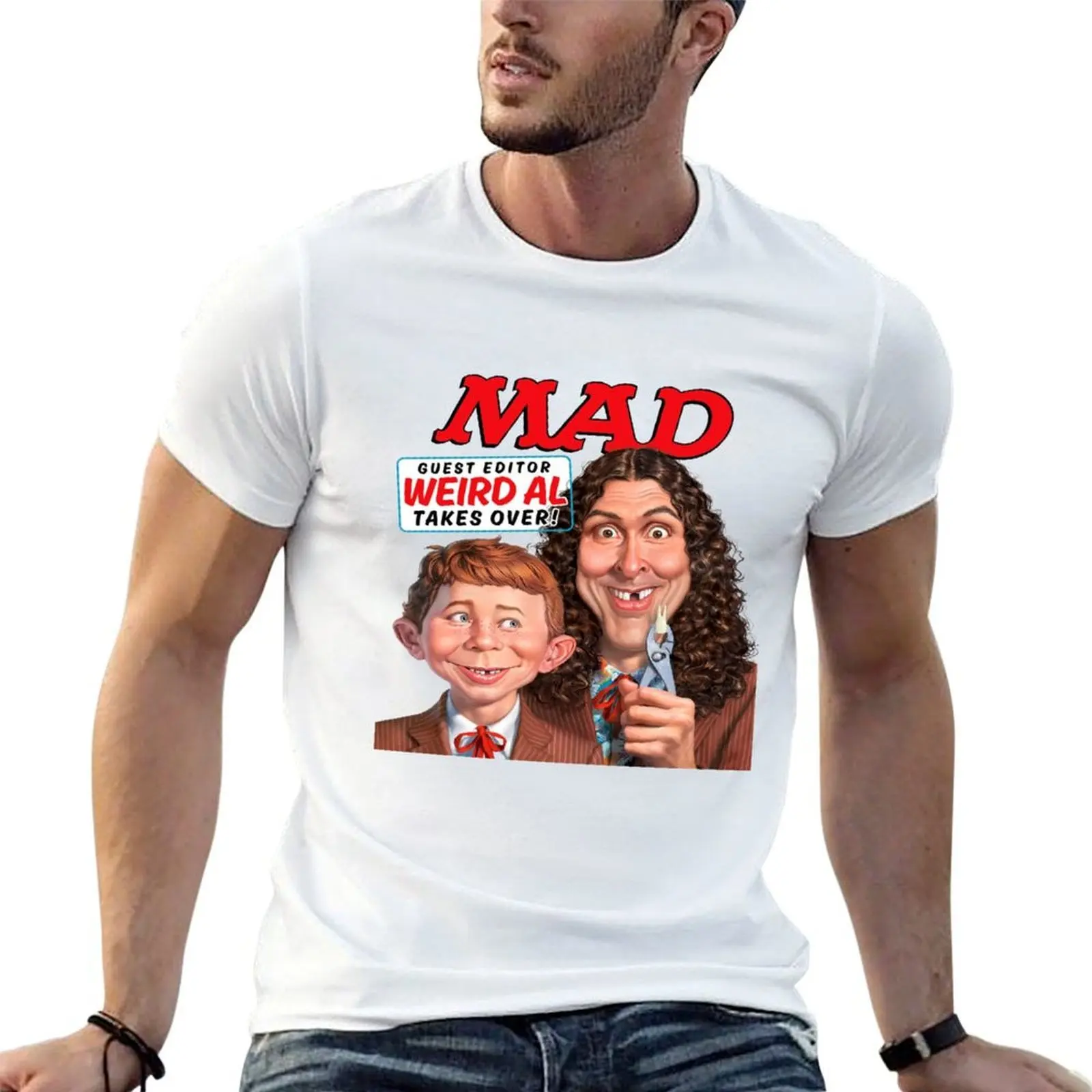 MAD Guest Editor Weird Al Takes Over T-Shirt topping man t shirt mens workout shirts