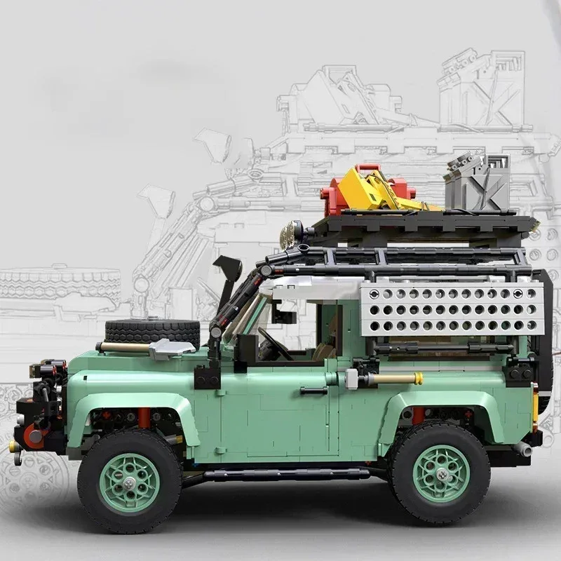 جديد عالي التقنية Land Rovered Defender 90 الطوب متوافق مع سوبر على الطرق الوعرة سباق السيارات اللبنات 2336 قطعة هدايا ألعاب الأطفال
