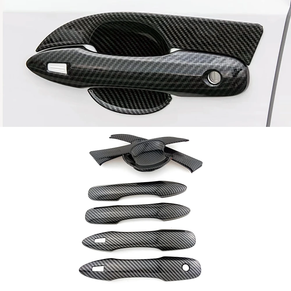 

Для Toyota Corolla 2019-2025 внешняя крышка дверной ручки из углеродного волокна, накладка и крышка дверной чаши, декоративная наклейка против царапин