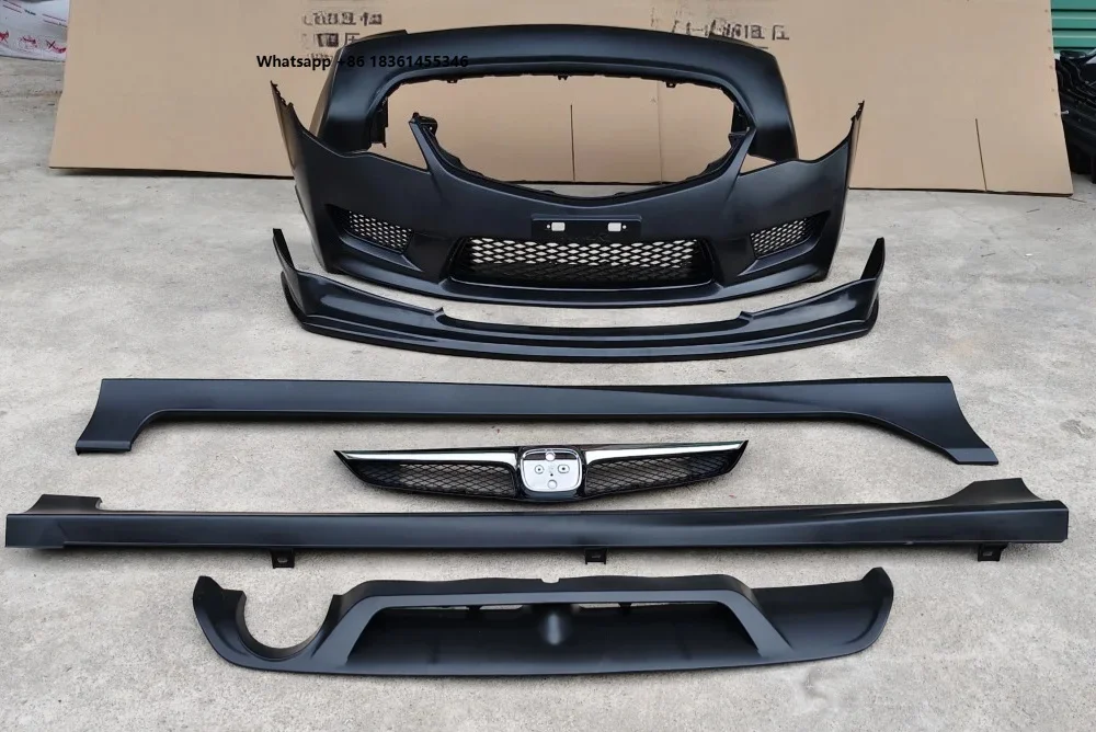 

For 2010-2015 modified FD2 style Front rear bumper grille side skirt surround Body kit