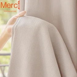 Rideaux Jacquard en Chenille Crème de Luxe, Style Français Moderne, pour Salon, Chambre à Coucher, Salle à Manger, Ombrage de Fenêtre, Taille Personnalisée