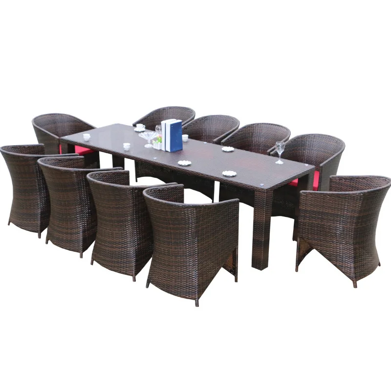 

Outdoor rattan tables and chairs hotel B & B villa courtyard garden waterproof sunscreen terrace resort meeting room