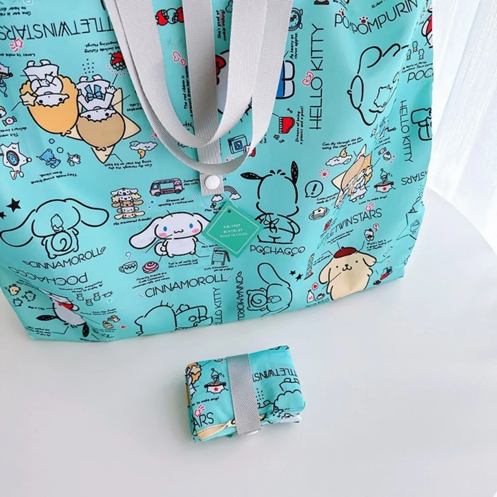 Cute Cinnamoroll Cartoon Eco Shopping Bag Large Capacity Foldable Ultra Light Scratch Resistant Pouch for Shopping Travel Use - view 2