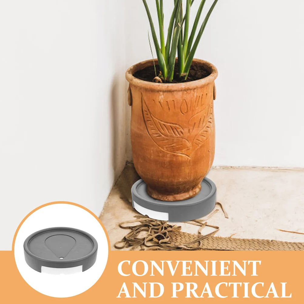 

Plant Cart Flower Pot Holder Wheels Grey 30cm Outer 26cm Inner Movable Stand Tray Trolley Garden Flowerpot Rack