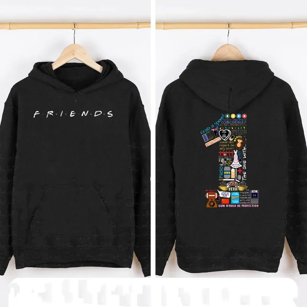 Friends Originality Hooded Sweater Sexmachine American Drama Printing Men's and Women's Same Round Neck Velvet Casual Sweater