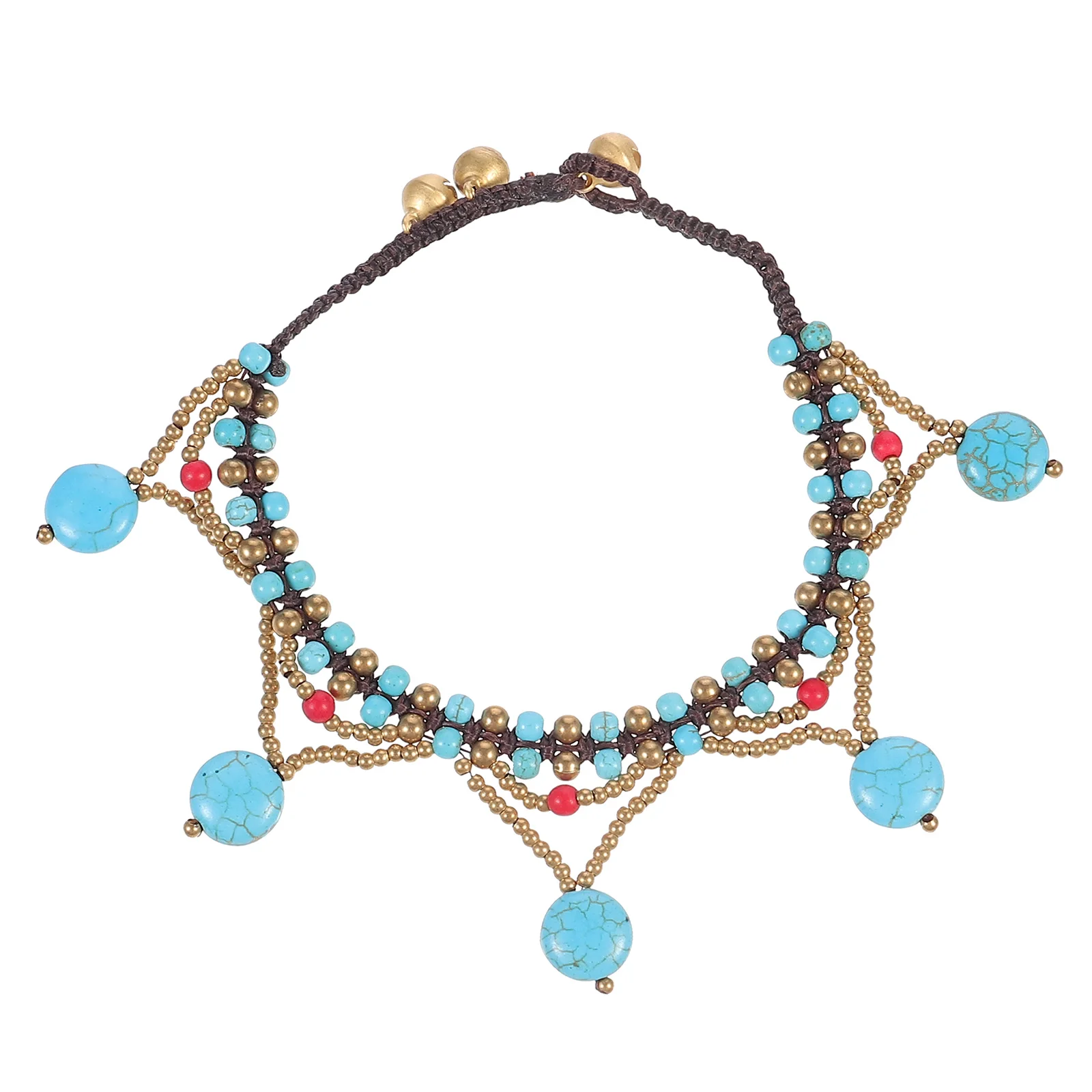 

Turquoise Blue Jewellery Foot Chain Beach Ocean Women Anklet Fashionable Ankle Crafts Workmanship Premium Material Durable Wear