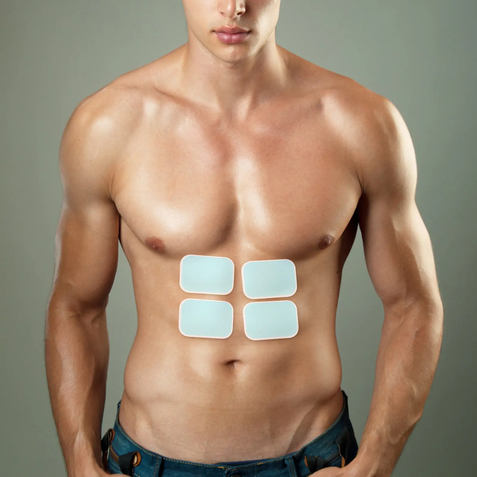 12Pcs Hydrogel Pads for ABS Trainer Replacement Gel Sheets Muscle Stimulator Abdominal Toning Belt Fitness Apparatus Recovery