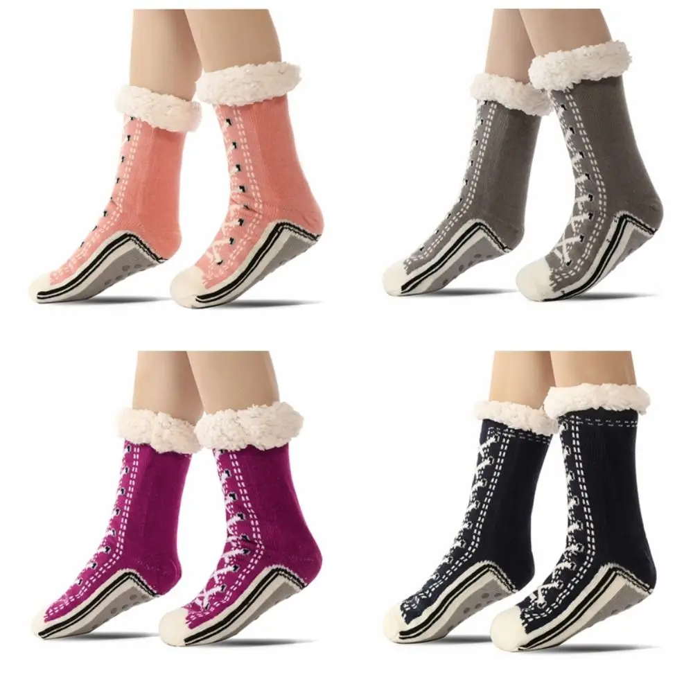 

Sweat Absorption Thicken Warm Floor Socks Plush Anti-slip Winter Sleeping Socks Hosiery Slippers Non-slip Socks Autumn