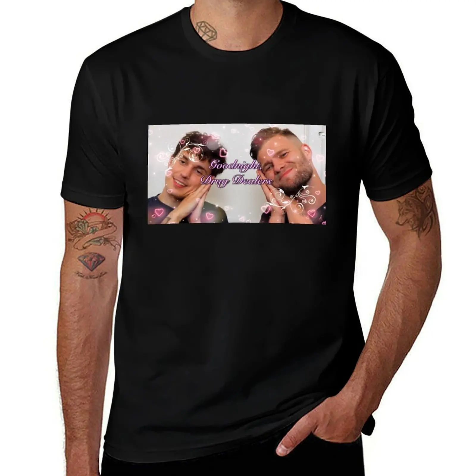 

Goodnight Drug Dealers (Pink Hearts) - Kurtis Conner and Jacob Andrew Sharpe T-Shirt