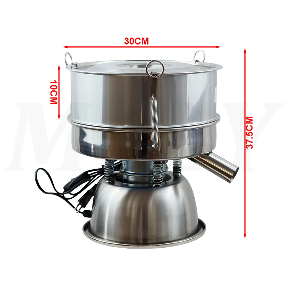 110/220V Vibrating Electrical Machine Sieve Powder Particle Sieve YCHH0301 Stainless Steel Chinese Medicine Sieve Machine 1PC