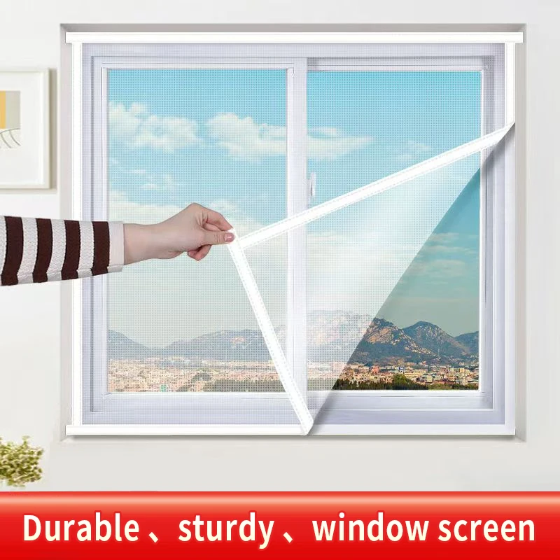 Customizable size anti-mosquito window screen self adhesive window mosquito net summer insect proof door mosquitonet for windows