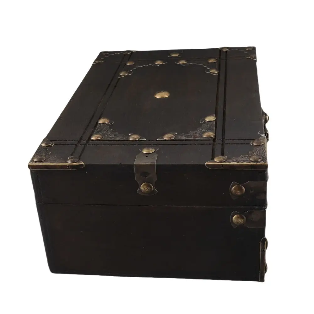 With Lid Wooden Storage Box With Lock Multifunctional Wooden Jewelry Box 9.3x6.3x3.54in Size Exquisite Workmanship