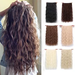 It's a wig Synthetic Long Wavy Hairstyles 5 Clip In Hair Extension 22Inch/28Inch Heat Resistant Hairpieces Brown Black