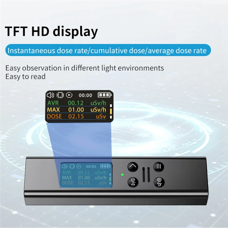 【جديد】كاشف الإشعاع النووي إنذار متعدد كاشف نووي عداد جيجر محمول لمراقبة الإشعاع