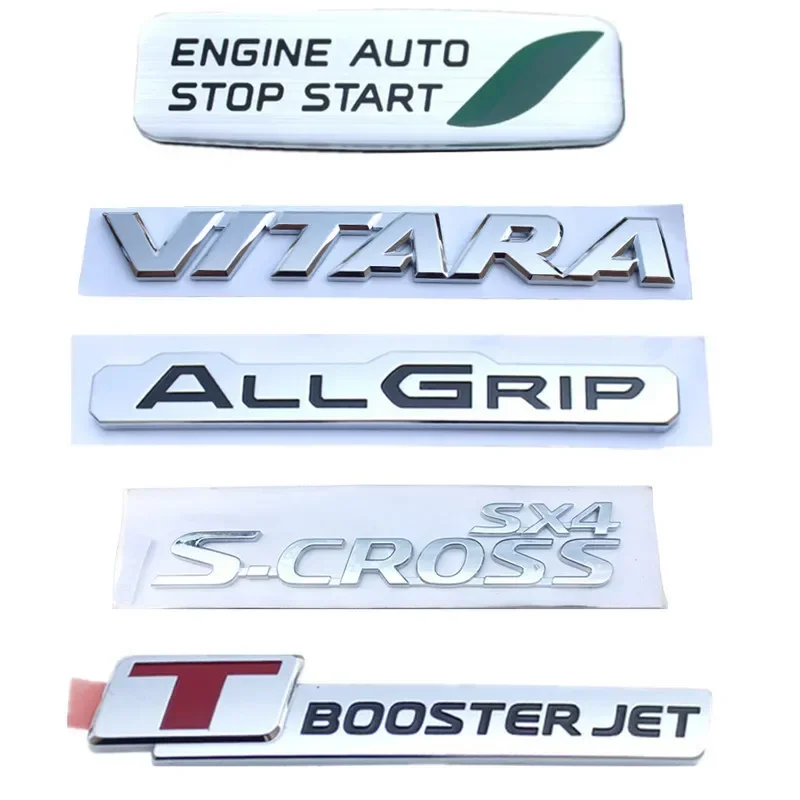 

For Vitara S-Cross SX4 AllGRIP LIMITED Tbooster jet Emblem Letter Decal Rear Trunk Tailgate Logo Nameplate Script